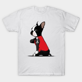 Tattoo Boston Terrier Mom I Love Mom T-Shirt